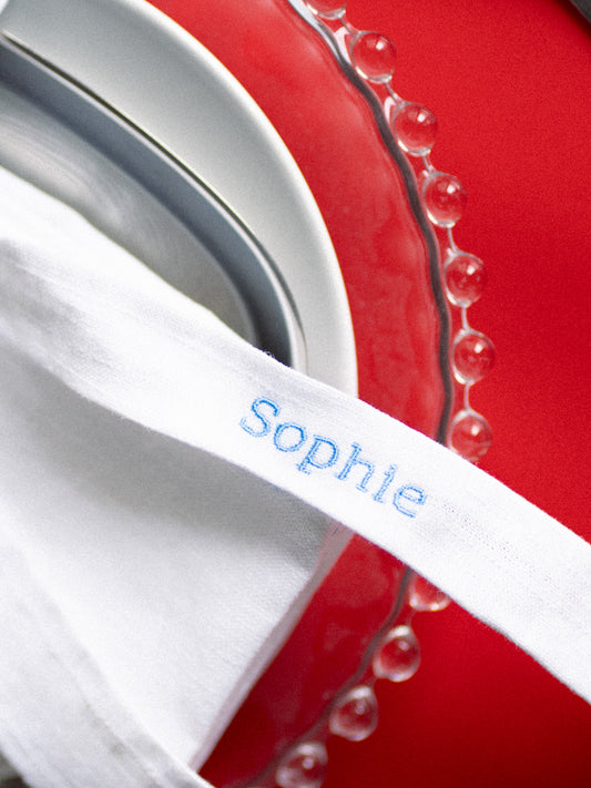 Personalized Name Bow for Weddings and Place Settings