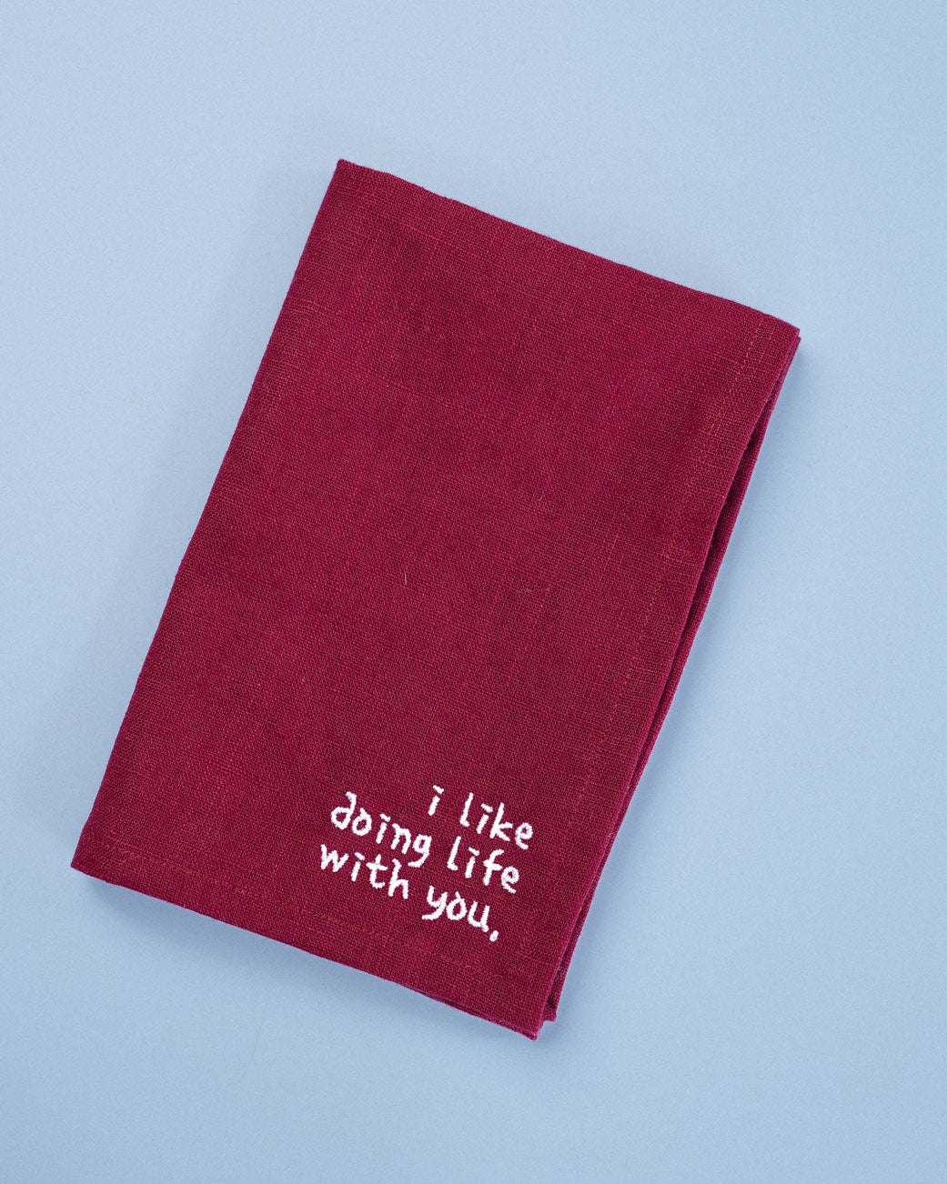 Embroidered Text Napkins