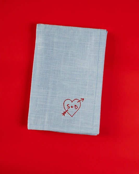 Linen Napkins with the Wedding Couple’s Monogram