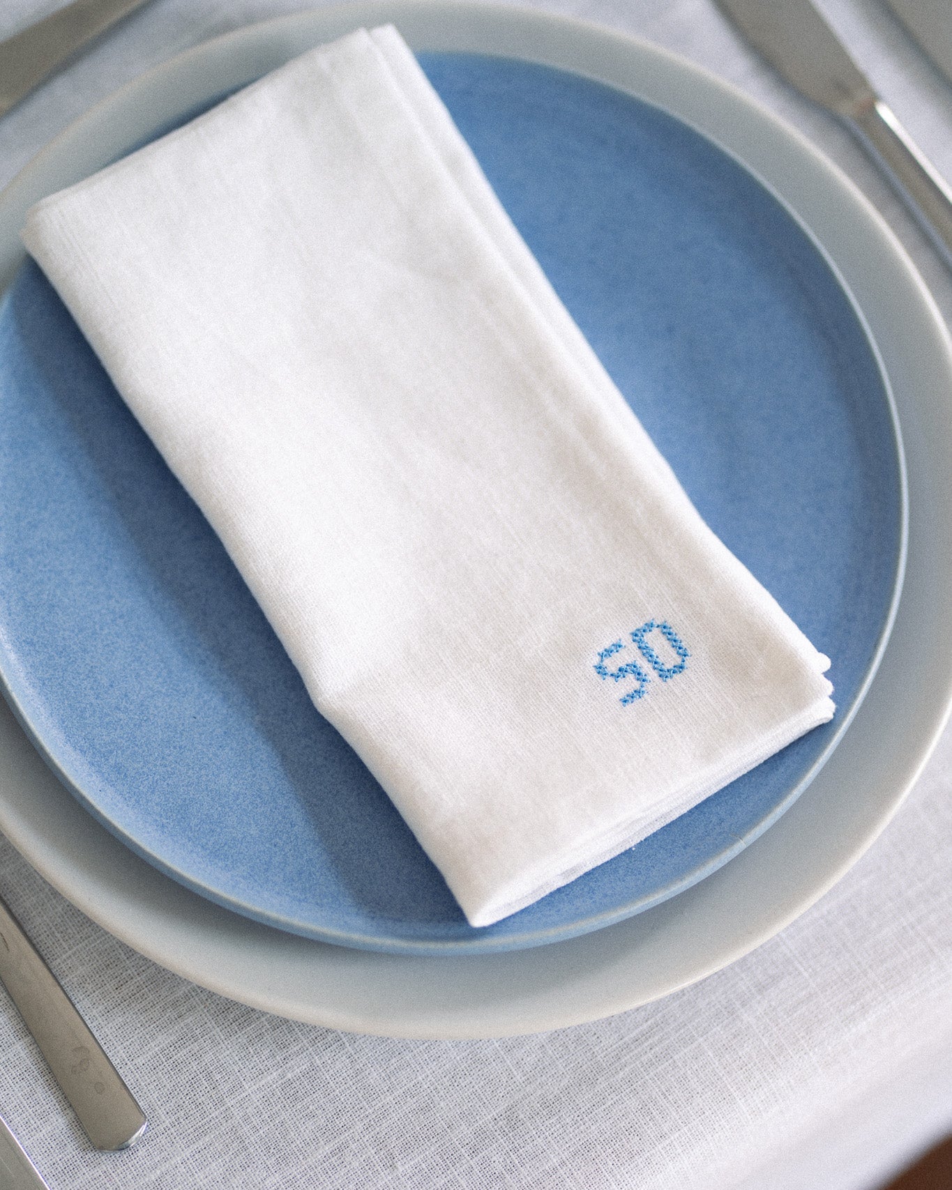 Personalized Linen Napkins with Guest Monograms