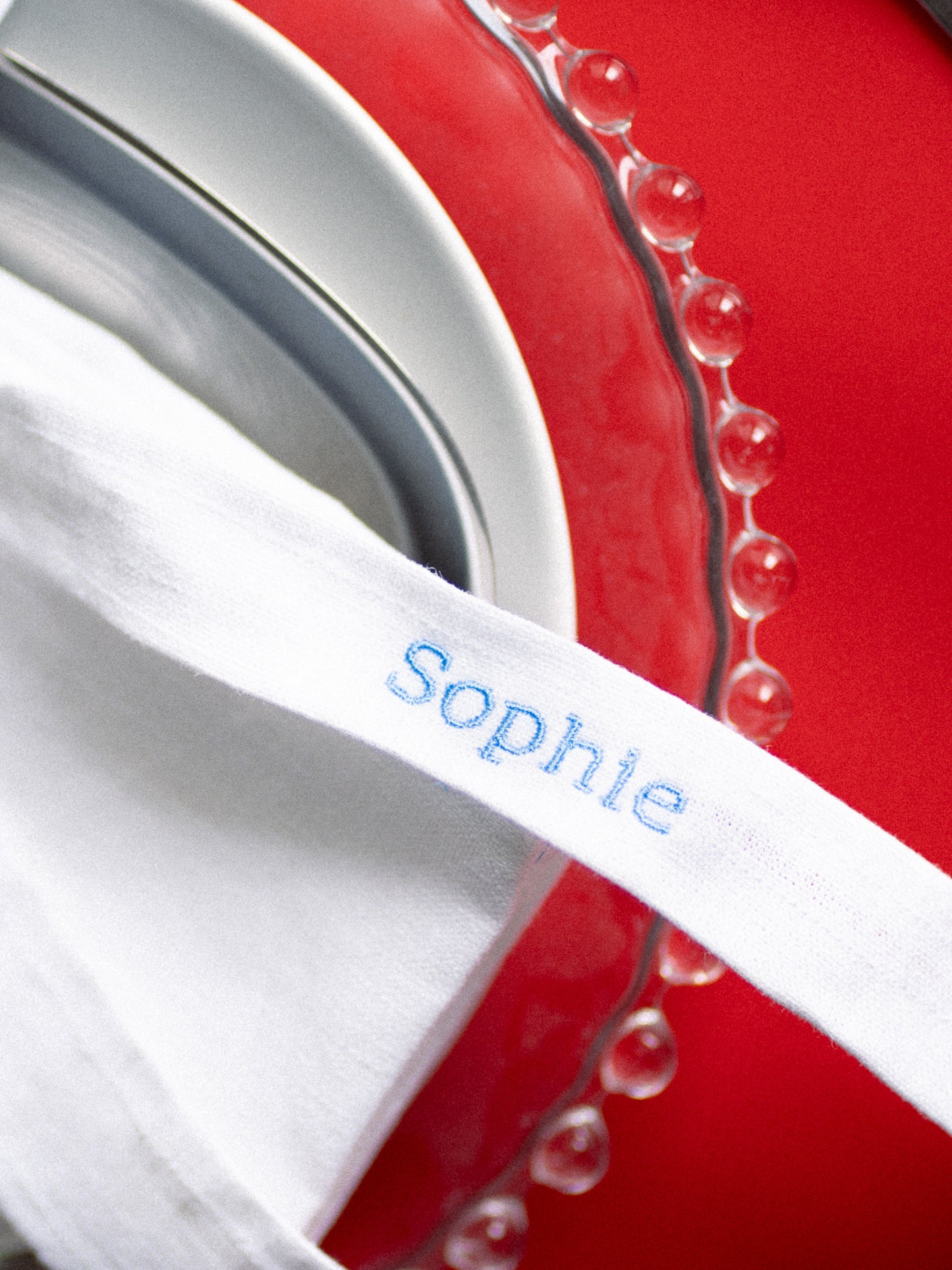 Personalized Name Bow for Weddings and Place Settings
